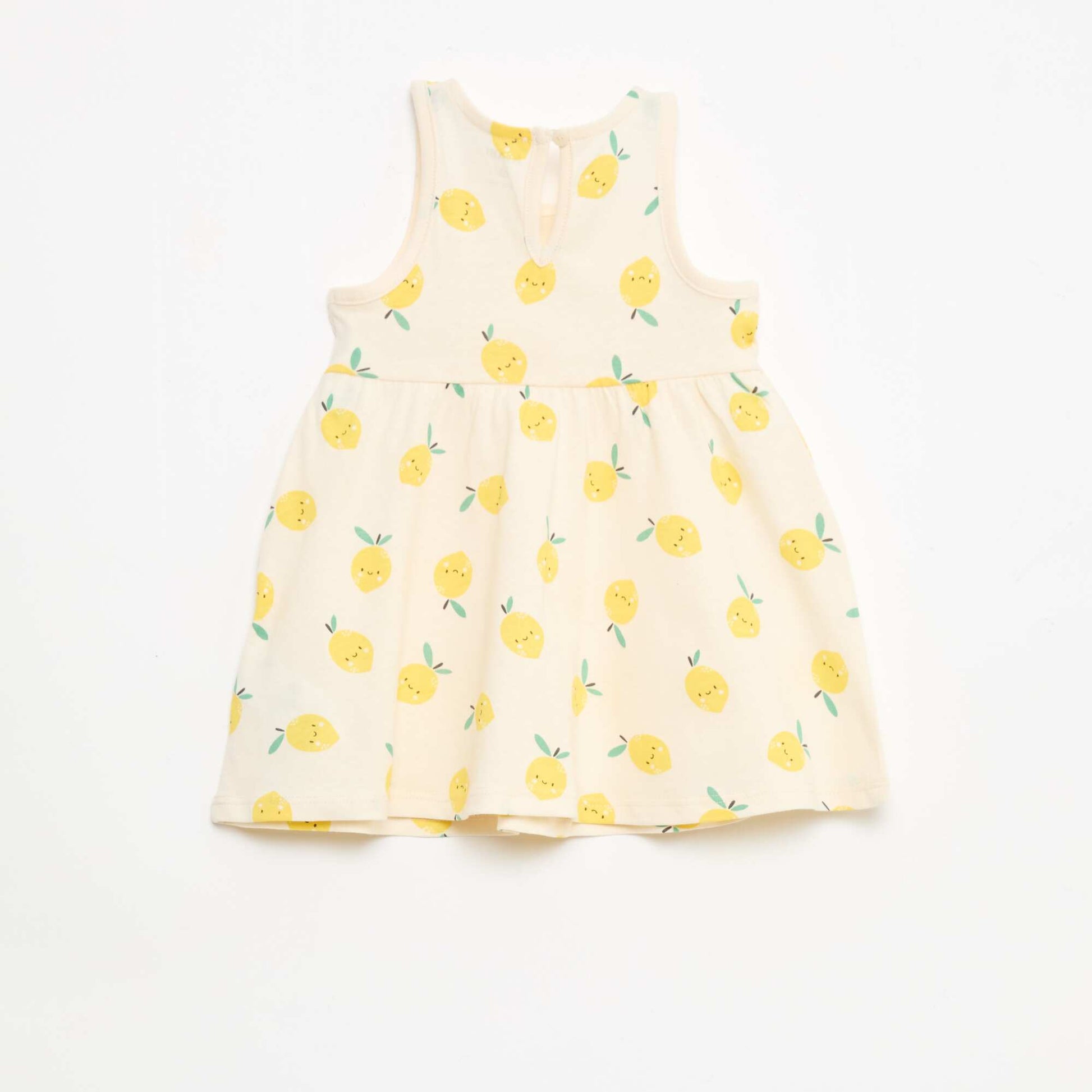 Vestido sin mangas con mensaje BLANCO