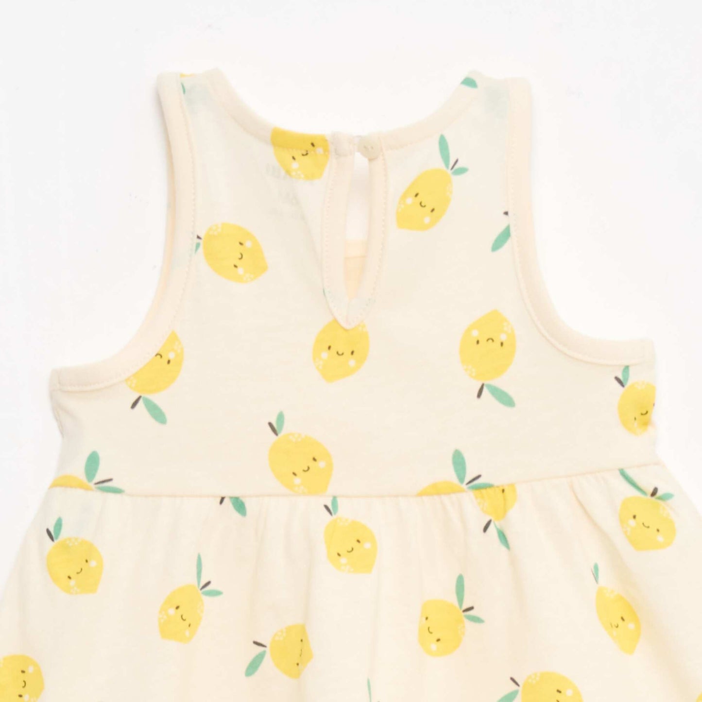 Vestido sin mangas con mensaje BLANCO