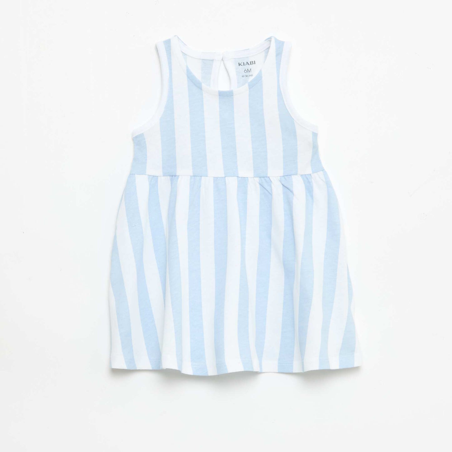 Vestido sin mangas con mensaje AZUL
