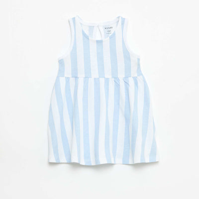 Vestido sin mangas con mensaje AZUL