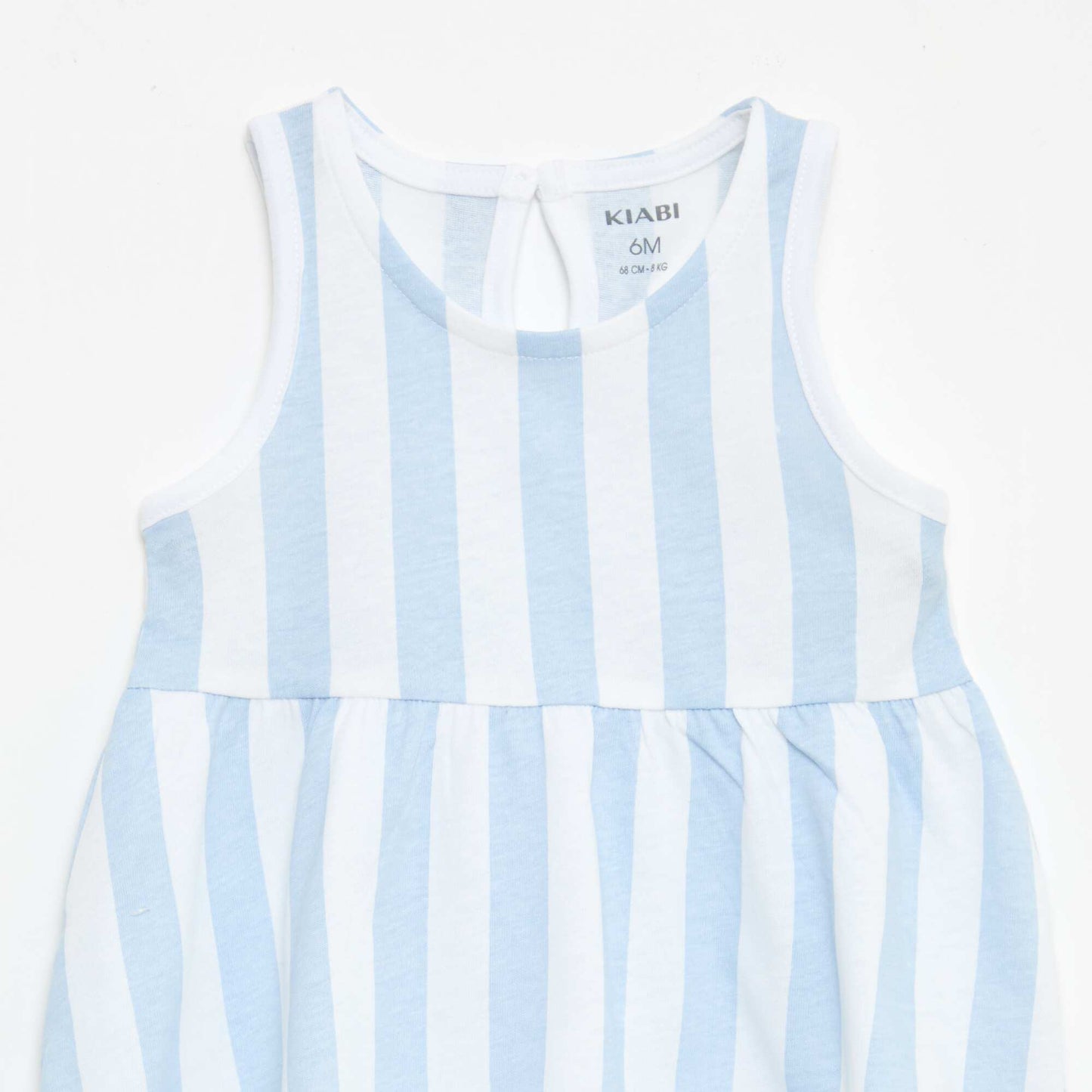 Vestido sin mangas con mensaje AZUL