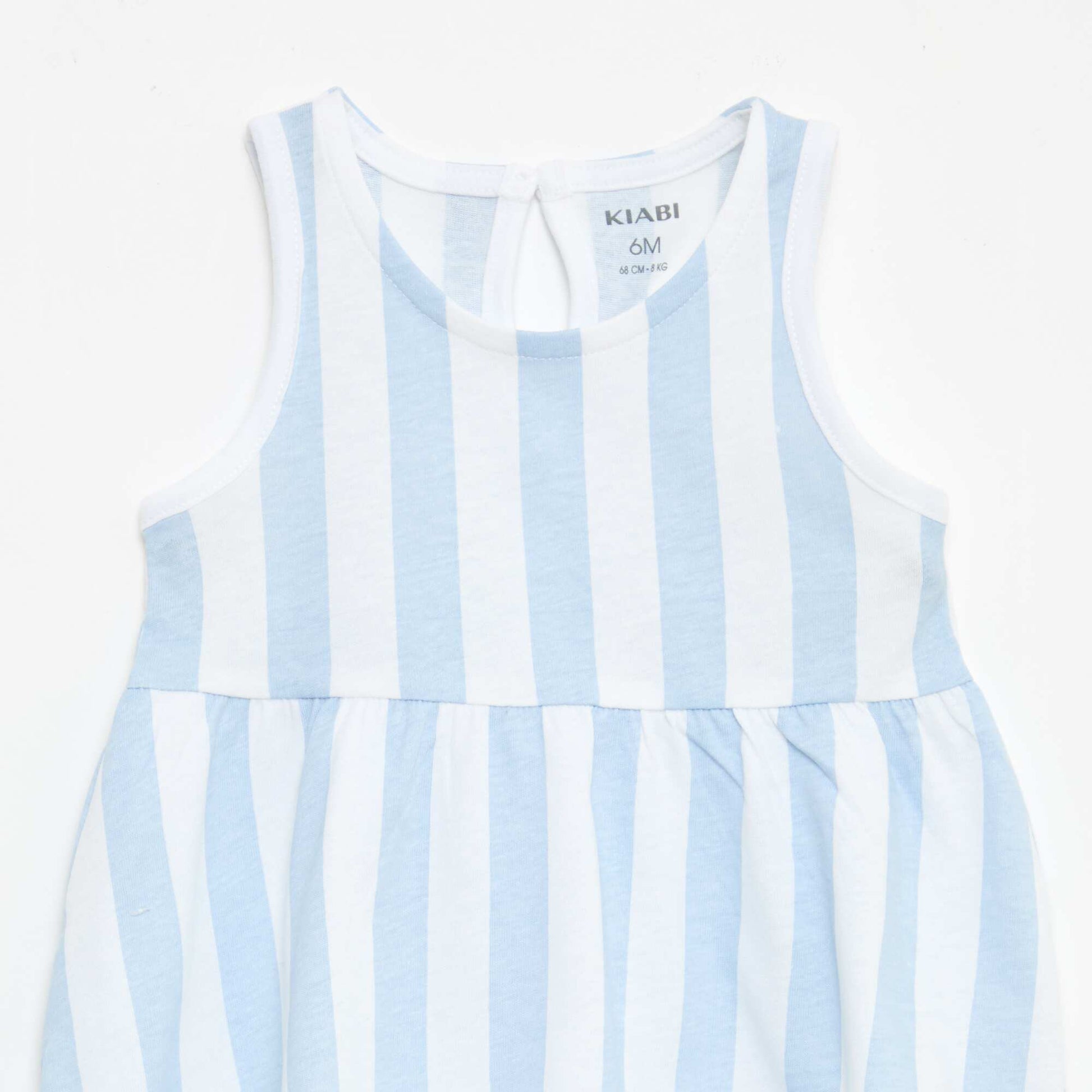 Vestido sin mangas con mensaje AZUL