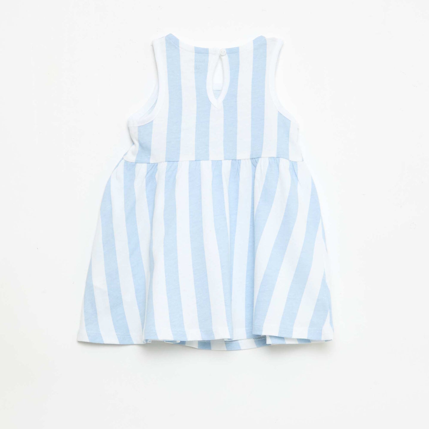 Vestido sin mangas con mensaje AZUL