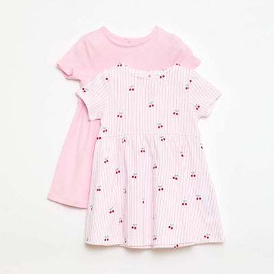 Pack de 2 vestidos de manga corta BLANCO