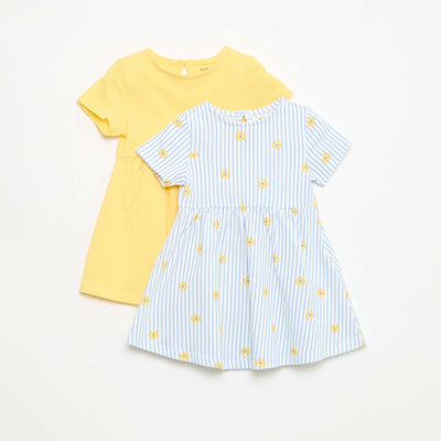 Pack de 2 vestidos de manga corta AZUL