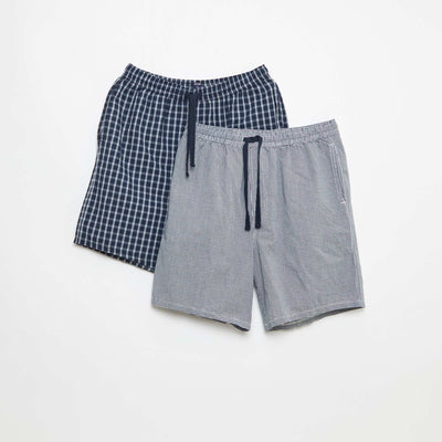 Pack de pantalones cortos de noche con bolsillos - 2 unidades AZUL