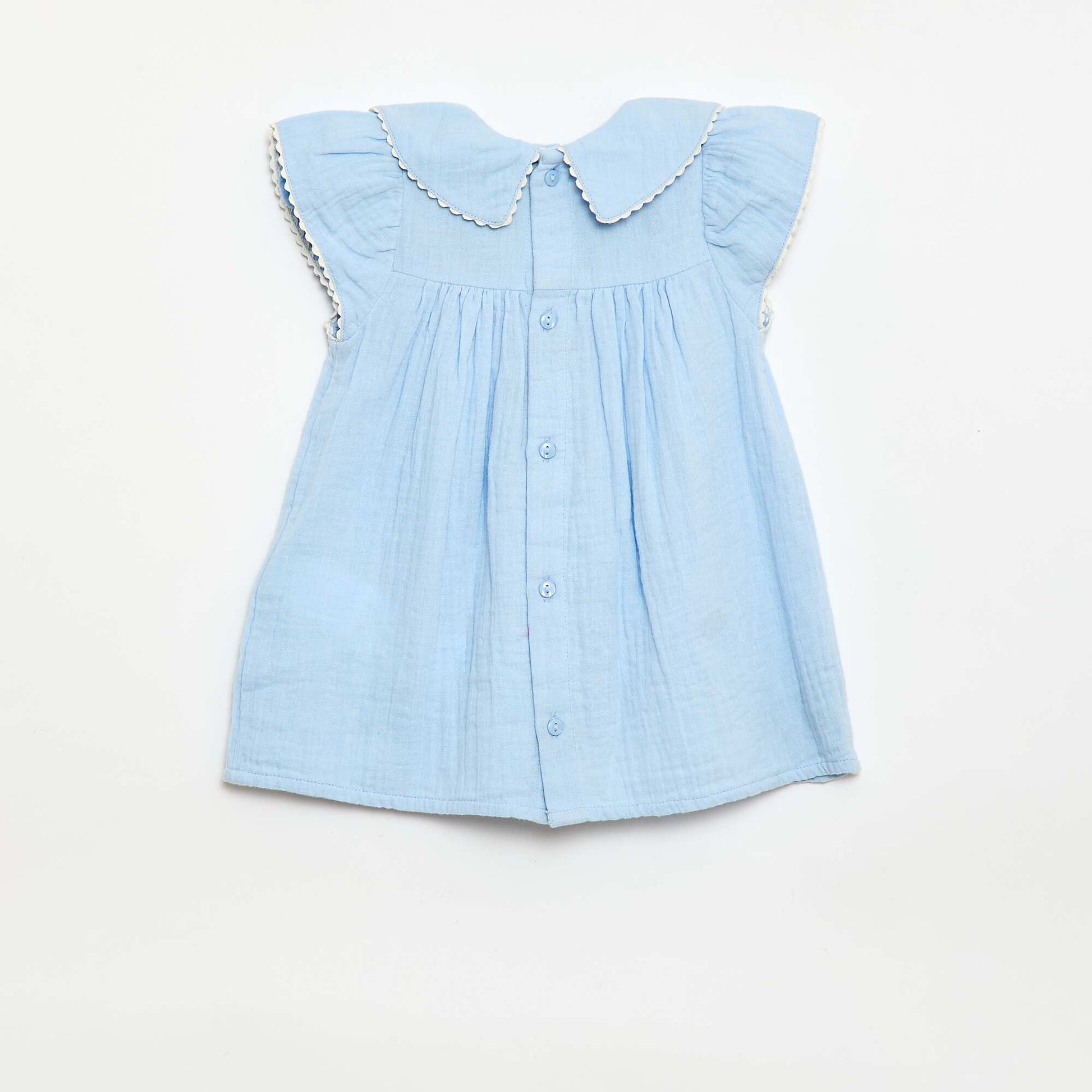 Conjunto de 2 piezas - Vestido de manga corta + braguita AZUL