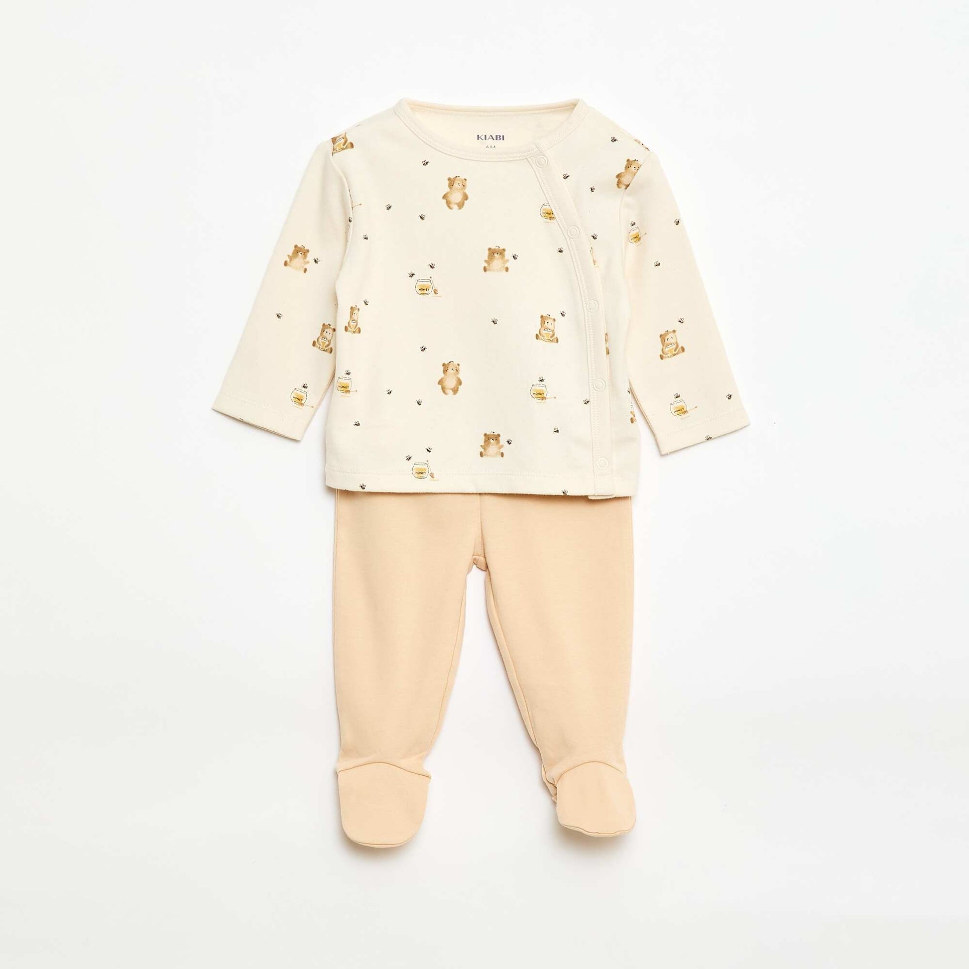 Conjunto de pijama de felpa - 2 piezas BLANCO