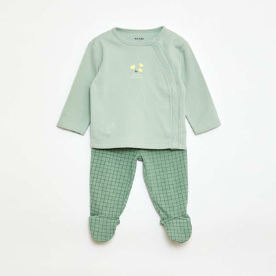Conjunto de pijama de felpa - 2 piezas VERDE