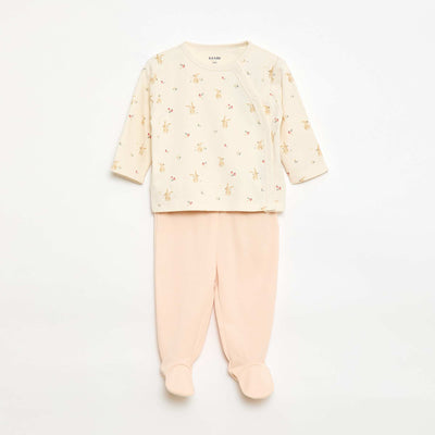 Conjunto de pijama de felpa - 2 piezas BLANCO