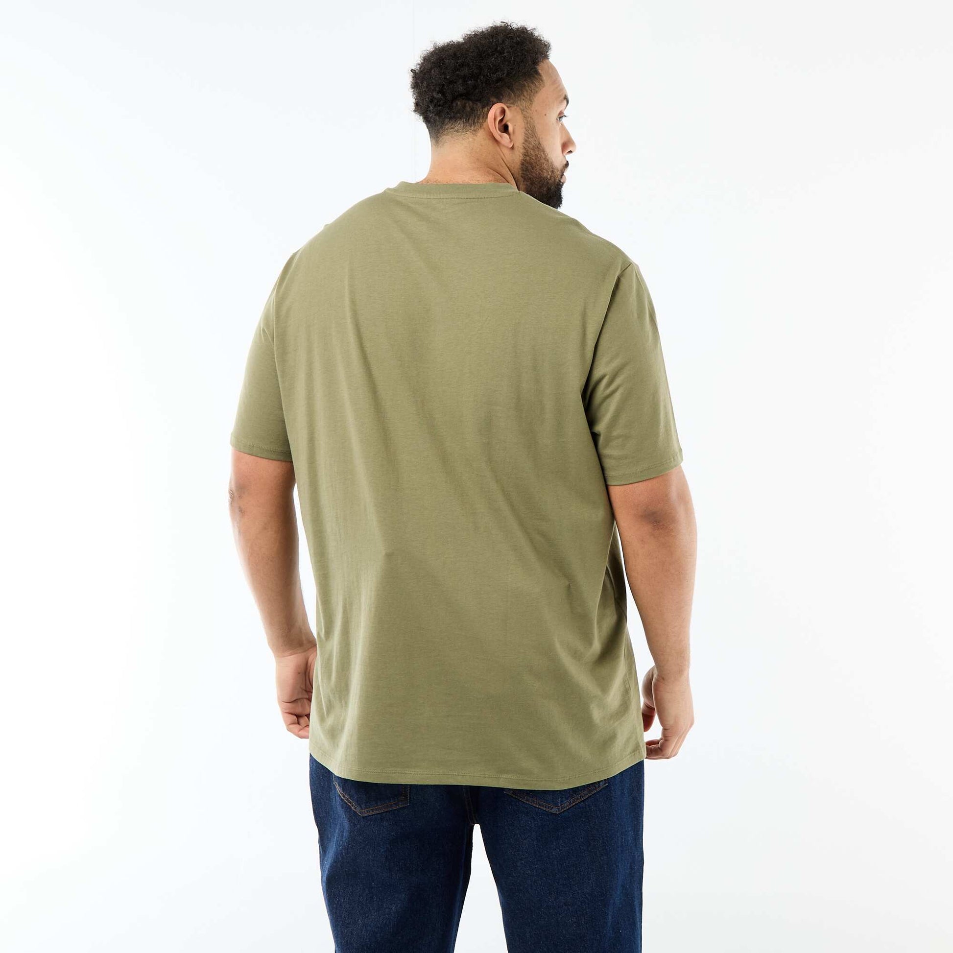 Camiseta de punto sweater de manga corta VERDE