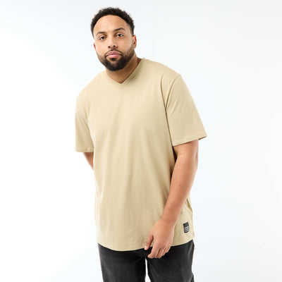 Camiseta de punto sweater de manga corta BEIGE
