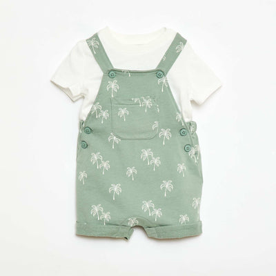 Conjunto de 2 piezas Camiseta + Enterito corto VERDE