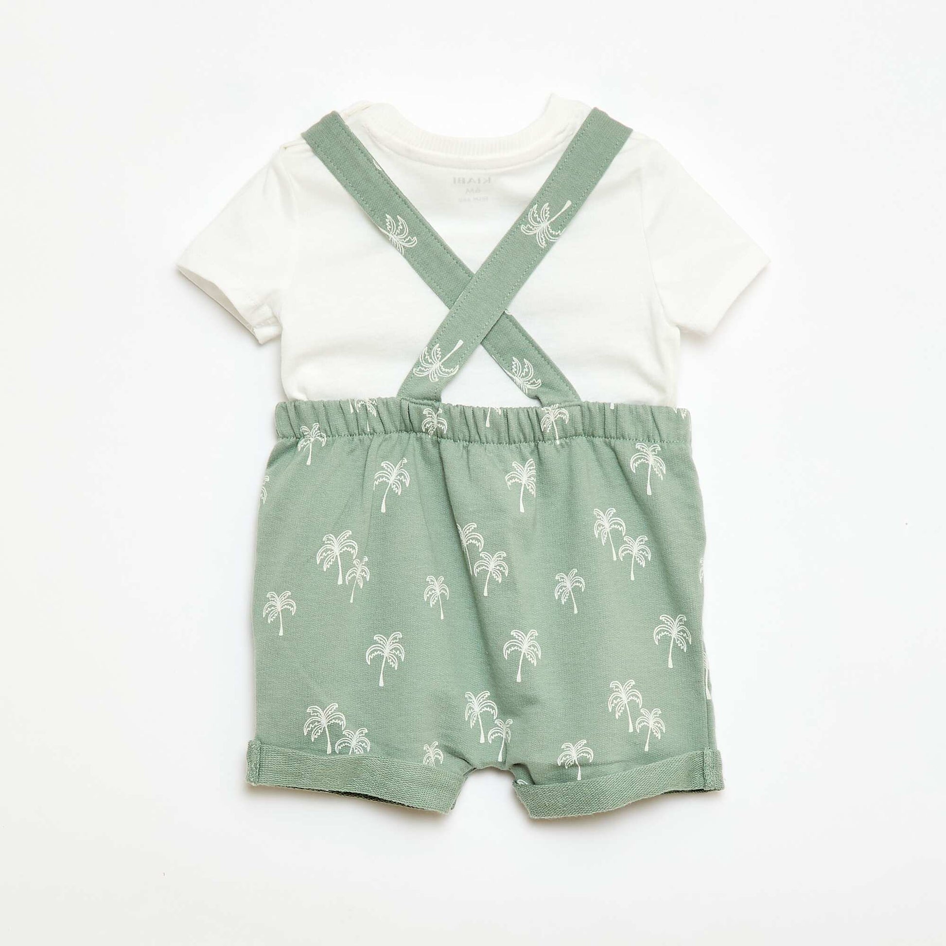 Conjunto de 2 piezas Camiseta + Enterito corto VERDE