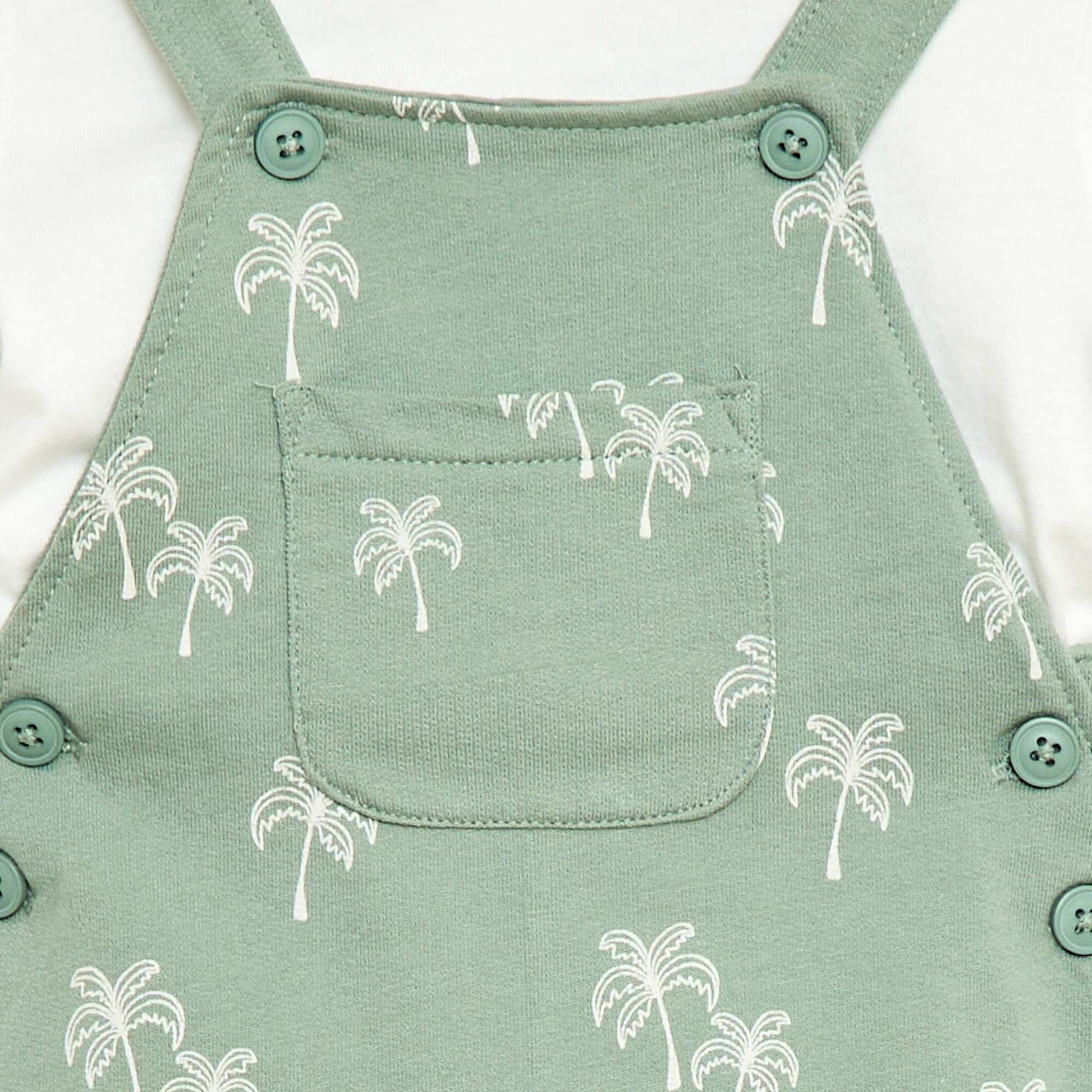 Conjunto de 2 piezas Camiseta + Enterito corto VERDE