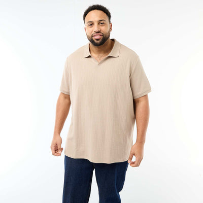 Remera de corte regular y manga corta BEIGE