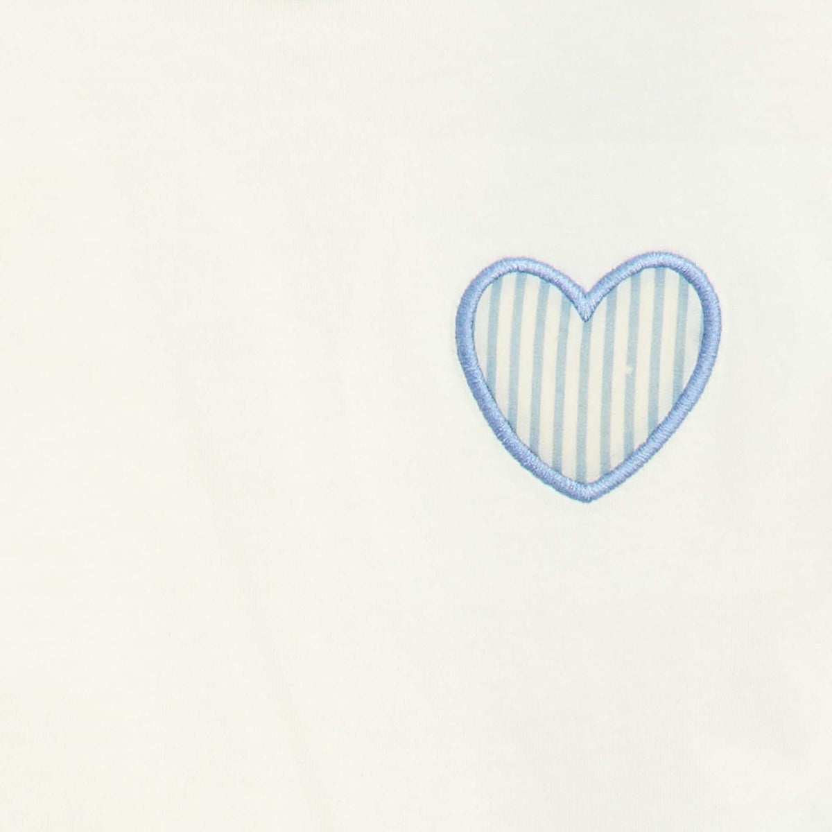 Camiseta de punto de algodón con parche de corazón BLANCO
