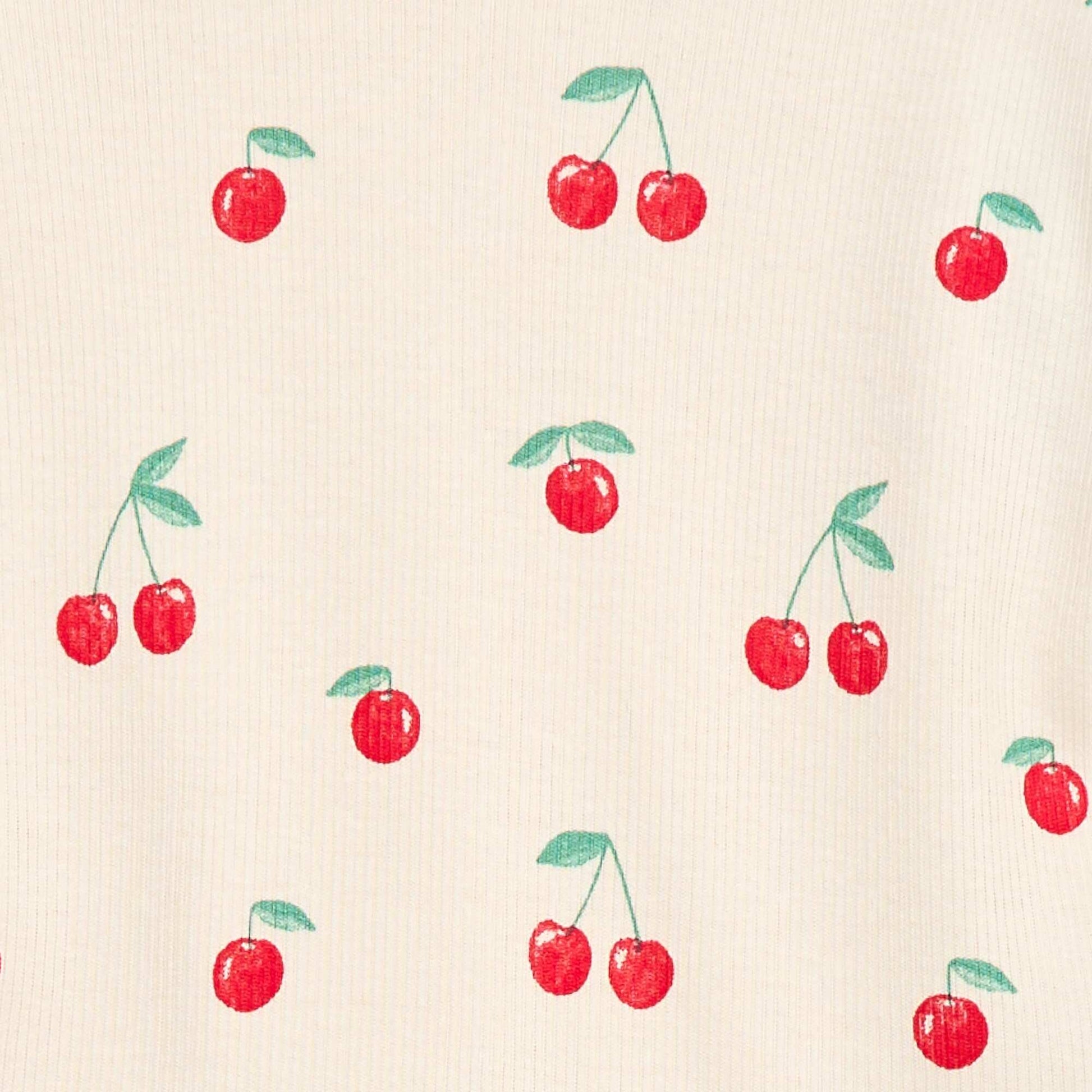 Camiseta de canalé con mangas cortas con volantes BLANCO