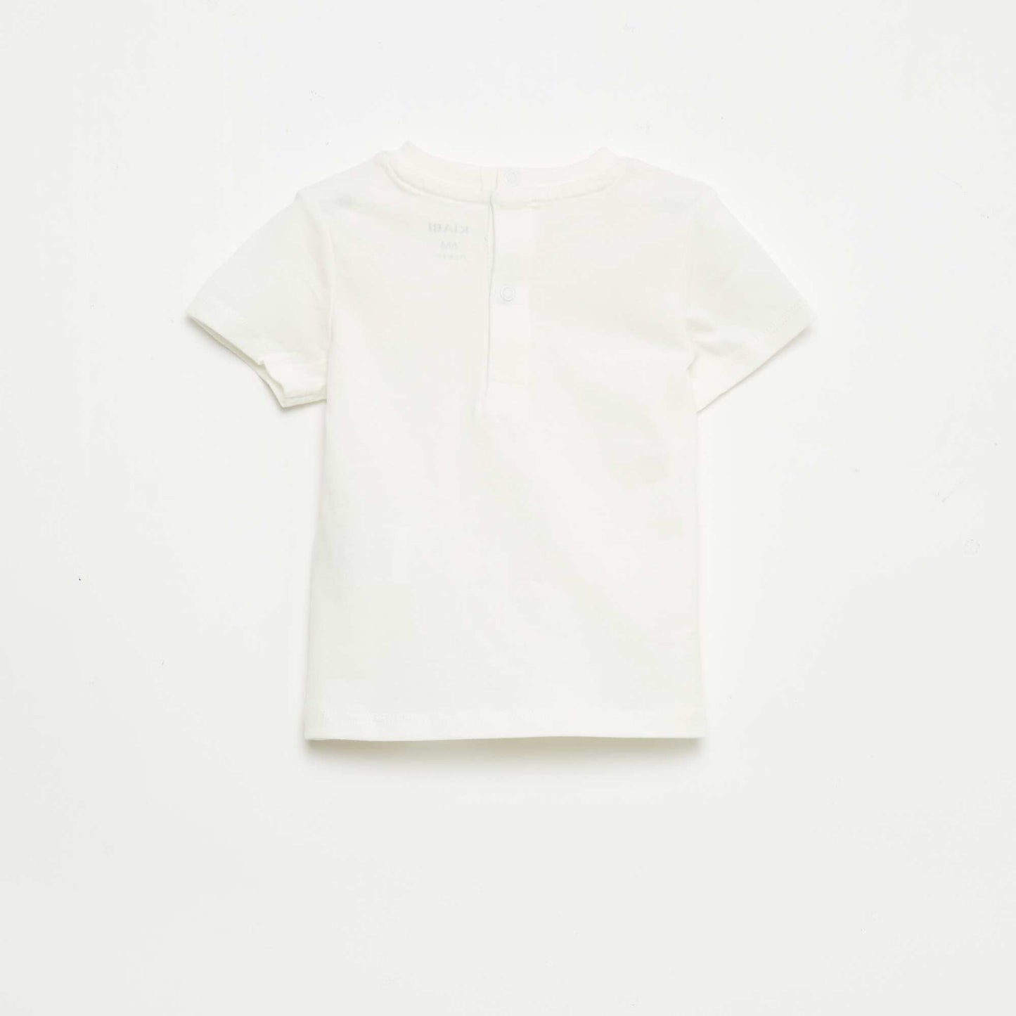 Camiseta de manga corta con bordados BLANCO