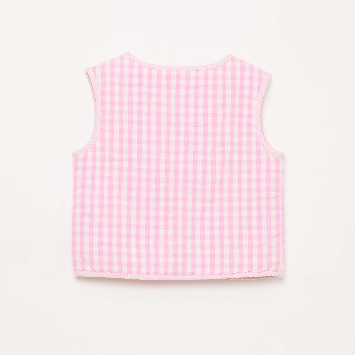 Chaleco sin mangas reversible de popelina ROSA