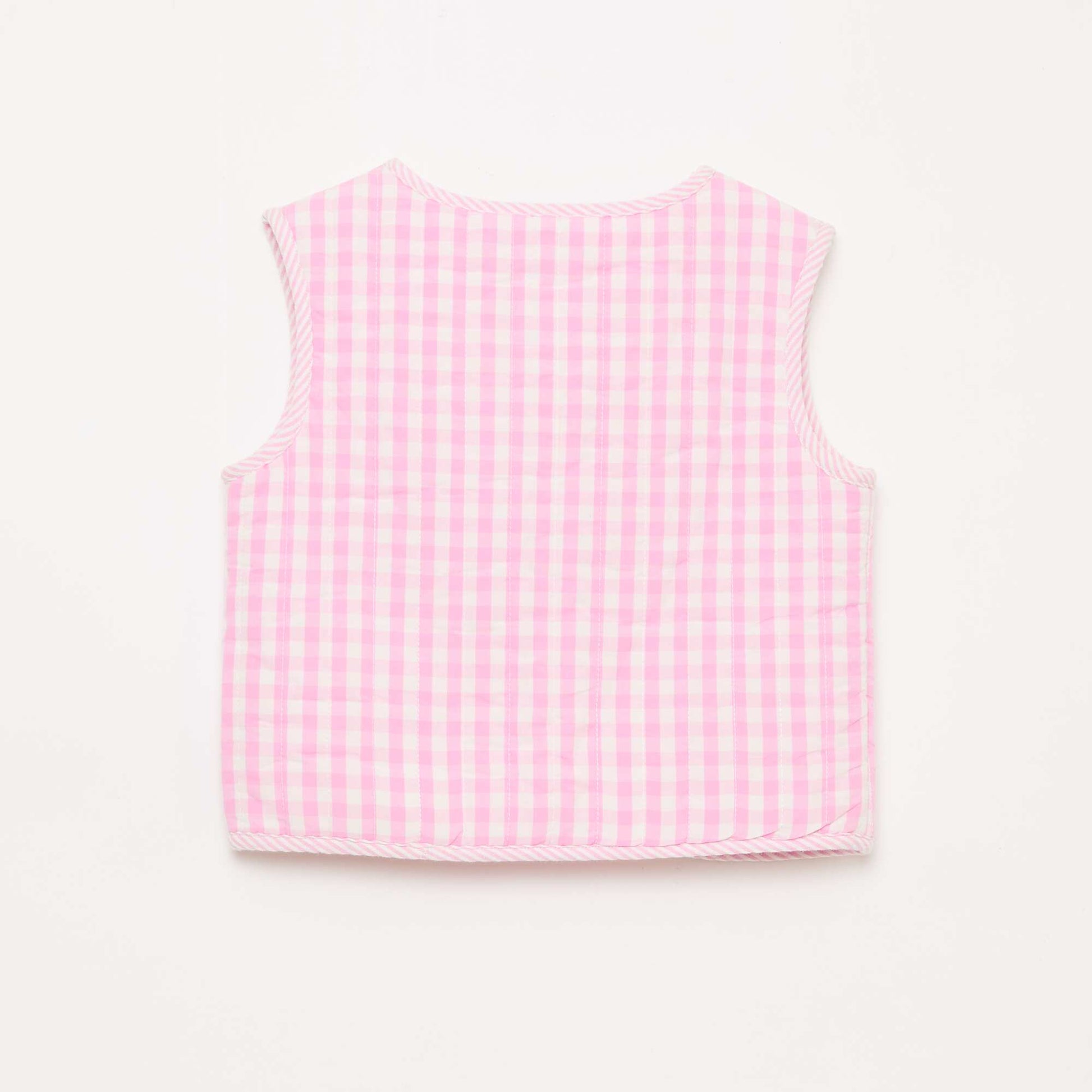 Chaleco sin mangas reversible de popelina ROSA