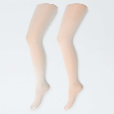 Pack de 2 medias ligeras estampadas BLANCO