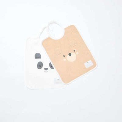 Pack de 2 baberos para poner por la cabeza BEIGE