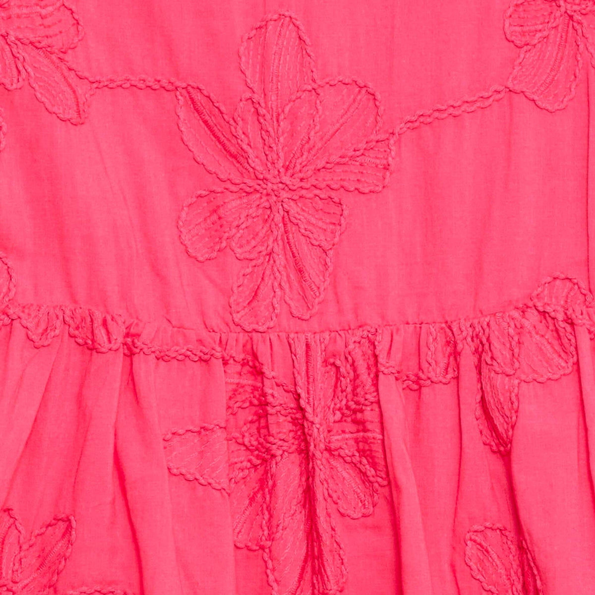 Vestido con bordados de flores fantasía ROSA