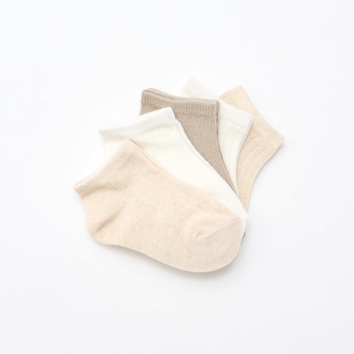 Pack de 5 pares de medias de punto acanalado BEIGE