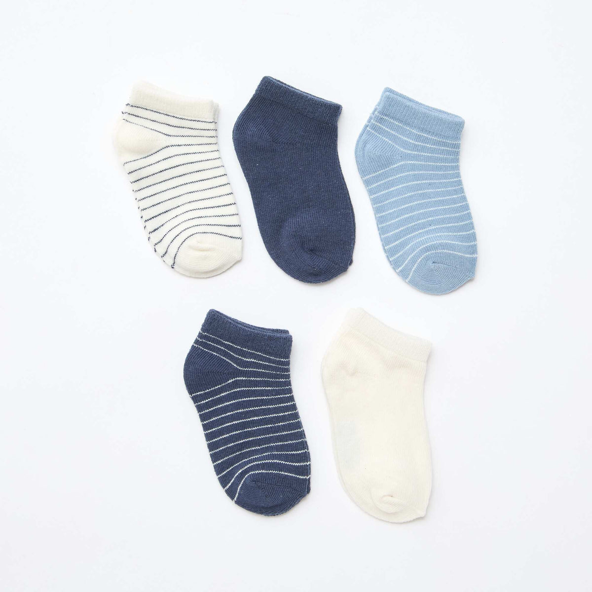 Pack de 5 pares de medias invisibles AZUL