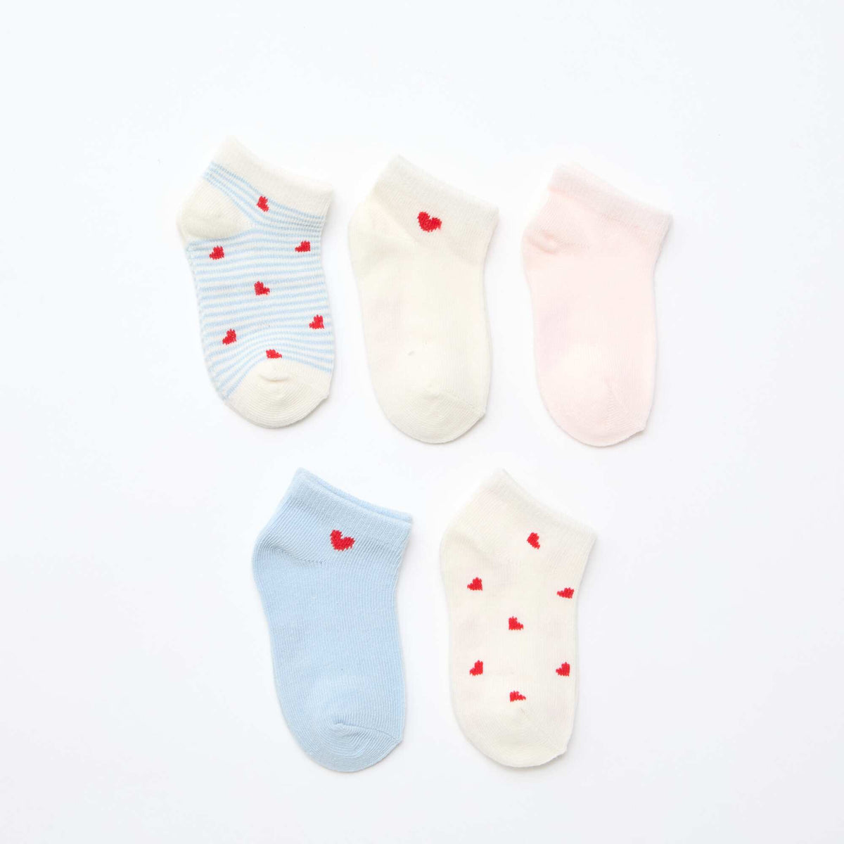 Pack de 5 pares de medias invisibles AZUL