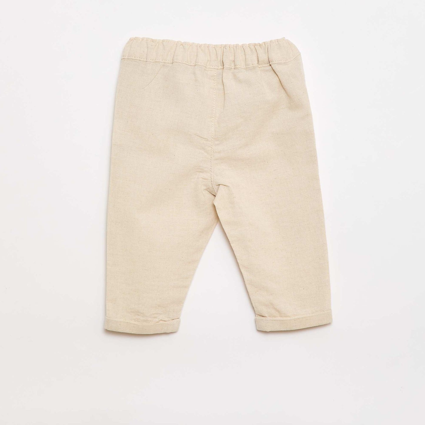 Conjunto de ceremonia de 4 piezas en algodón y lino BEIGE