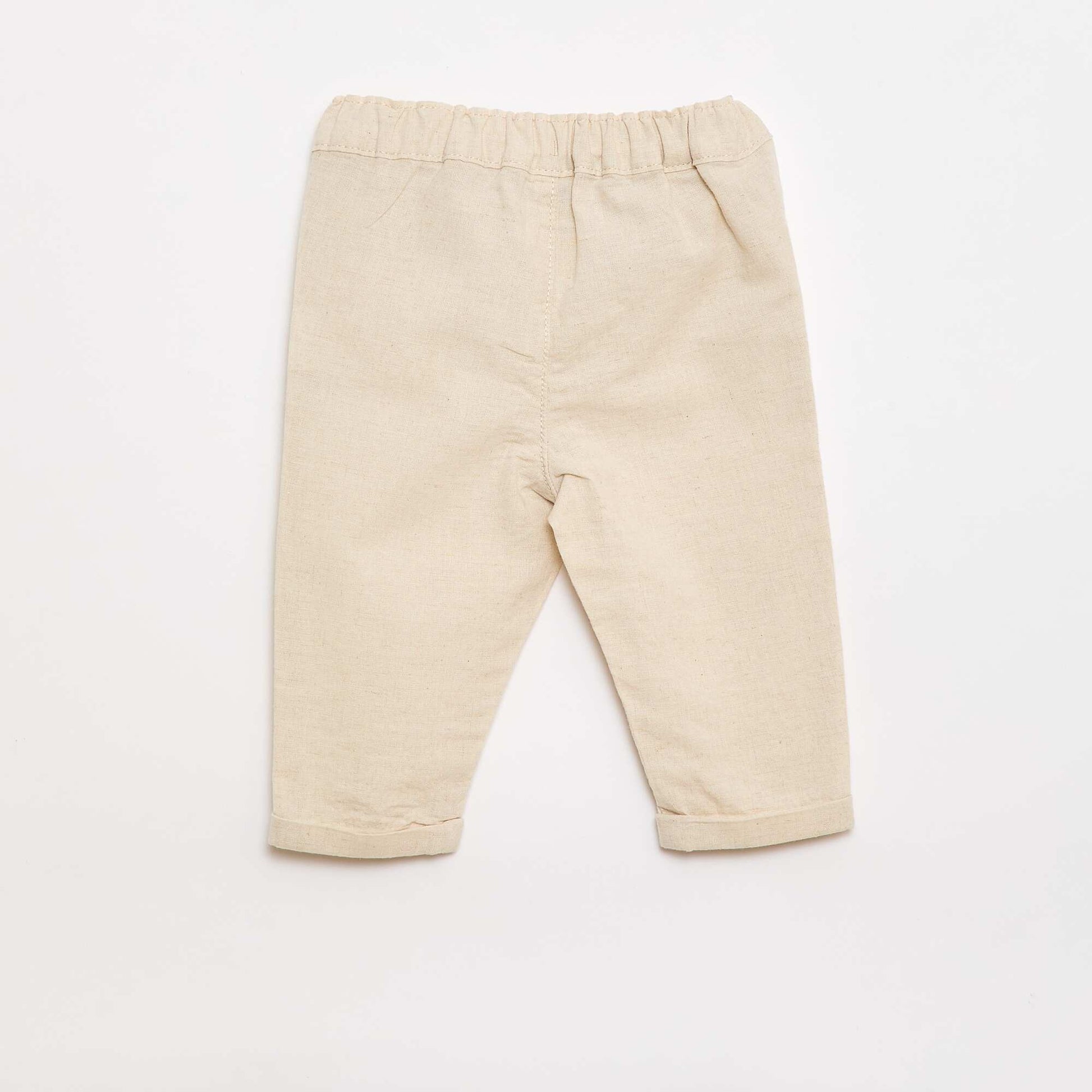 Conjunto de ceremonia de 4 piezas en algodón y lino BEIGE