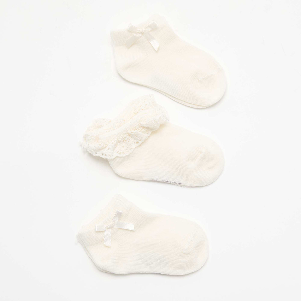 Pack de 3 medias de ceremonia BLANCO