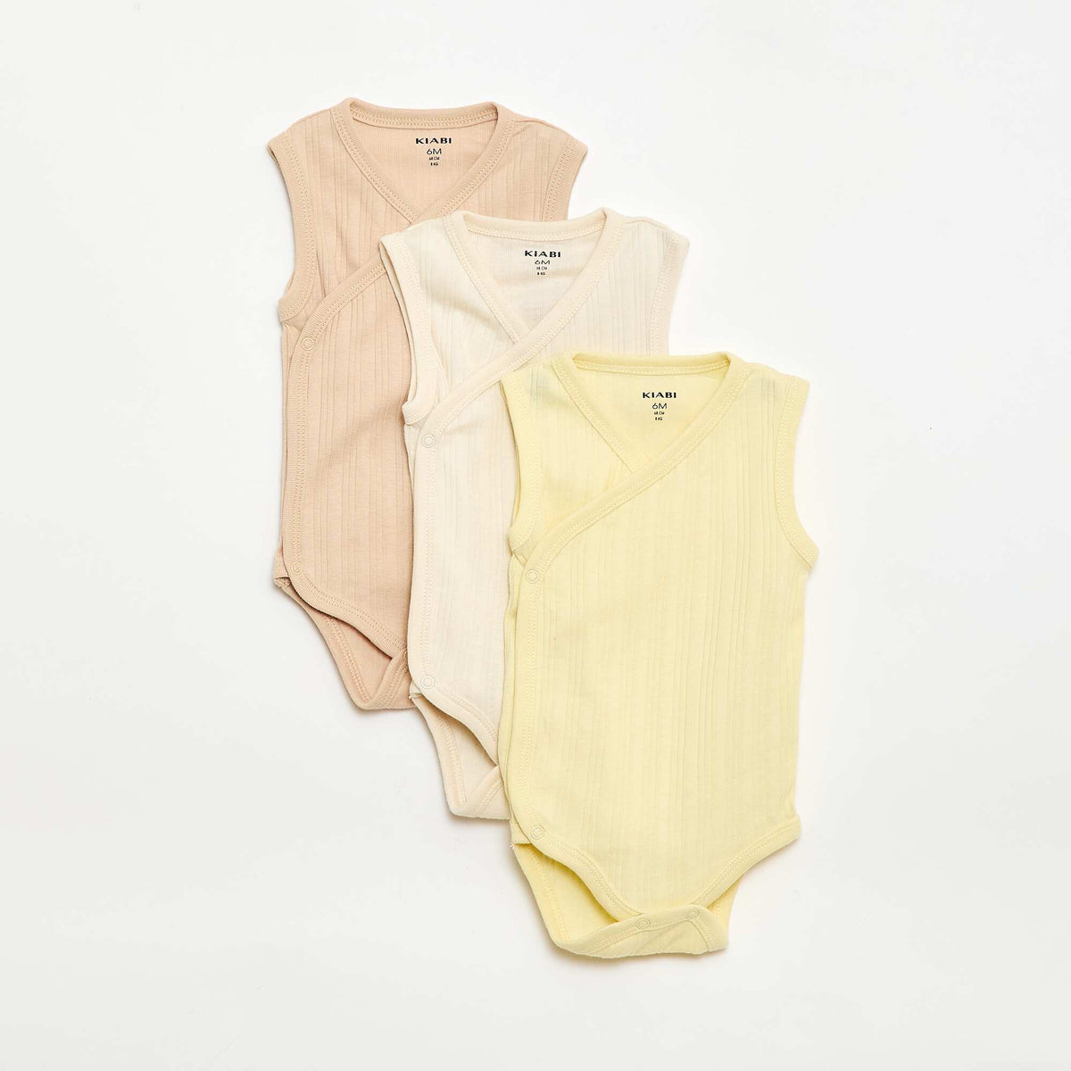 Pack de 3 bodies acanalados BLANCO