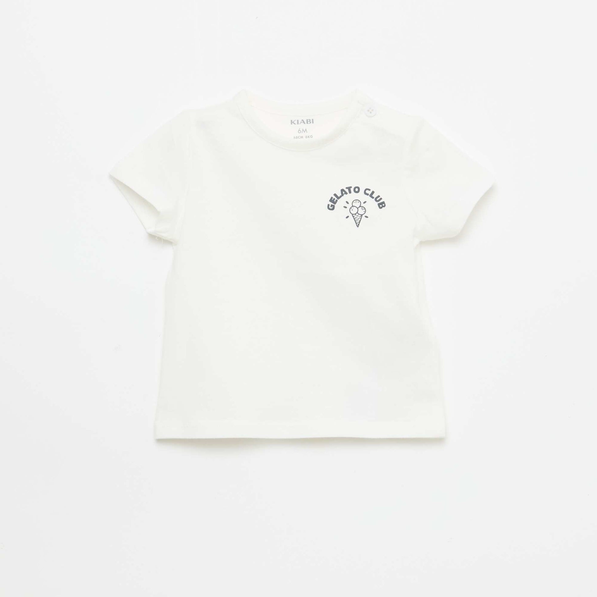 Camiseta de manga corta estampada BLANCO