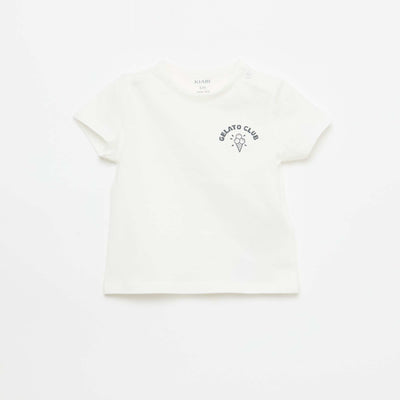 Camiseta de manga corta estampada BLANCO