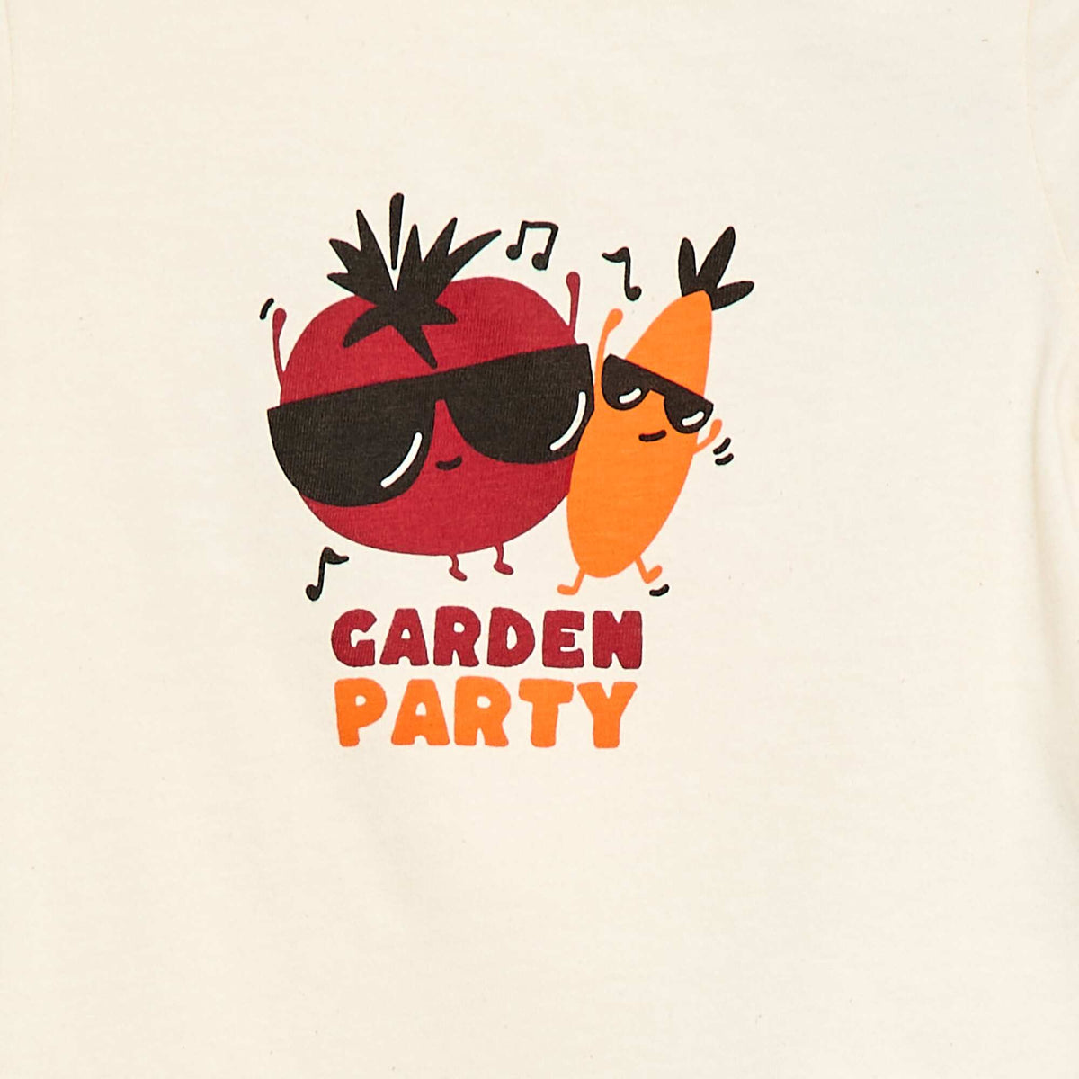 Camiseta de manga corta en punto de algodón BLANCO