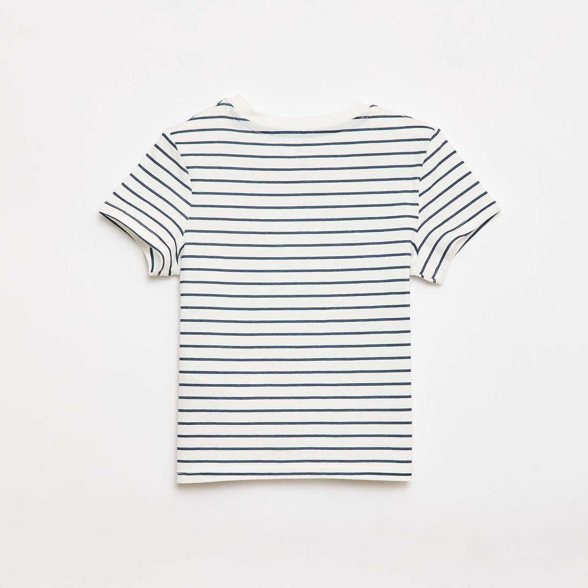 Camiseta lisa de punto de algodón BLANCO
