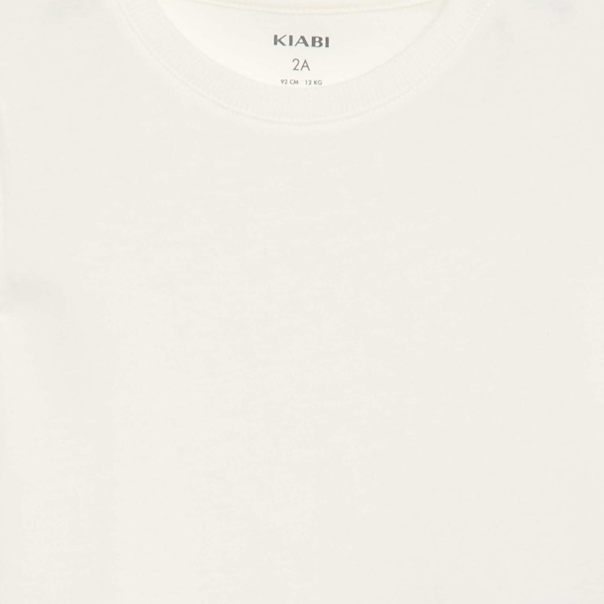 Camiseta lisa de punto de algodón BLANCO