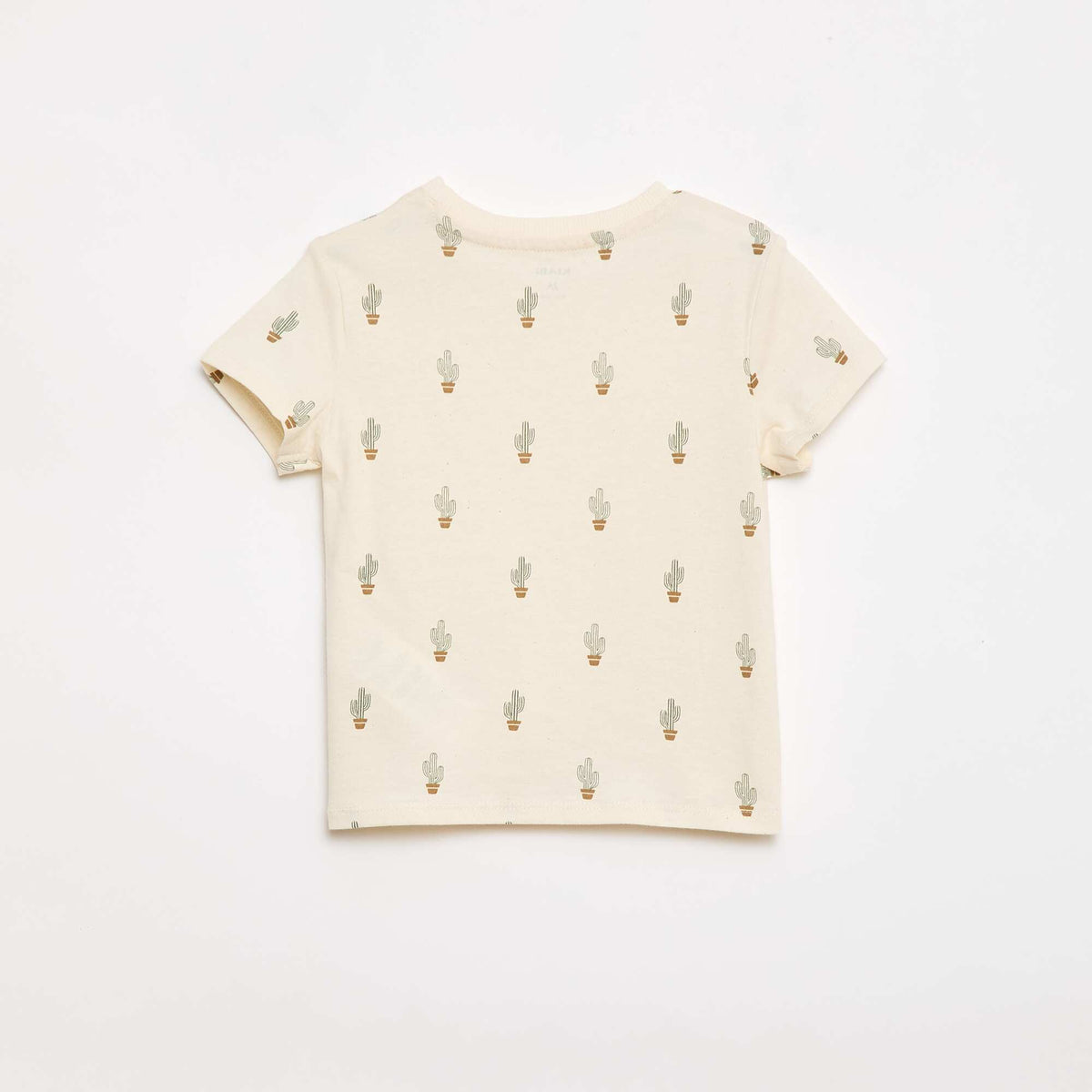 Camiseta lisa de punto de algodón BLANCO
