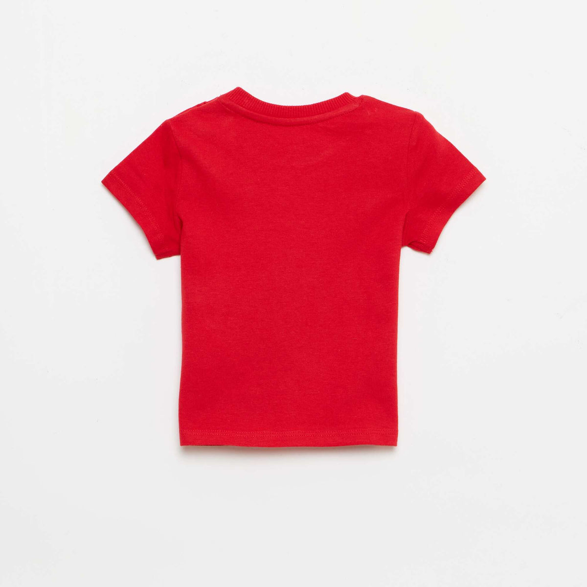 Camiseta lisa de punto de algodón ROJO