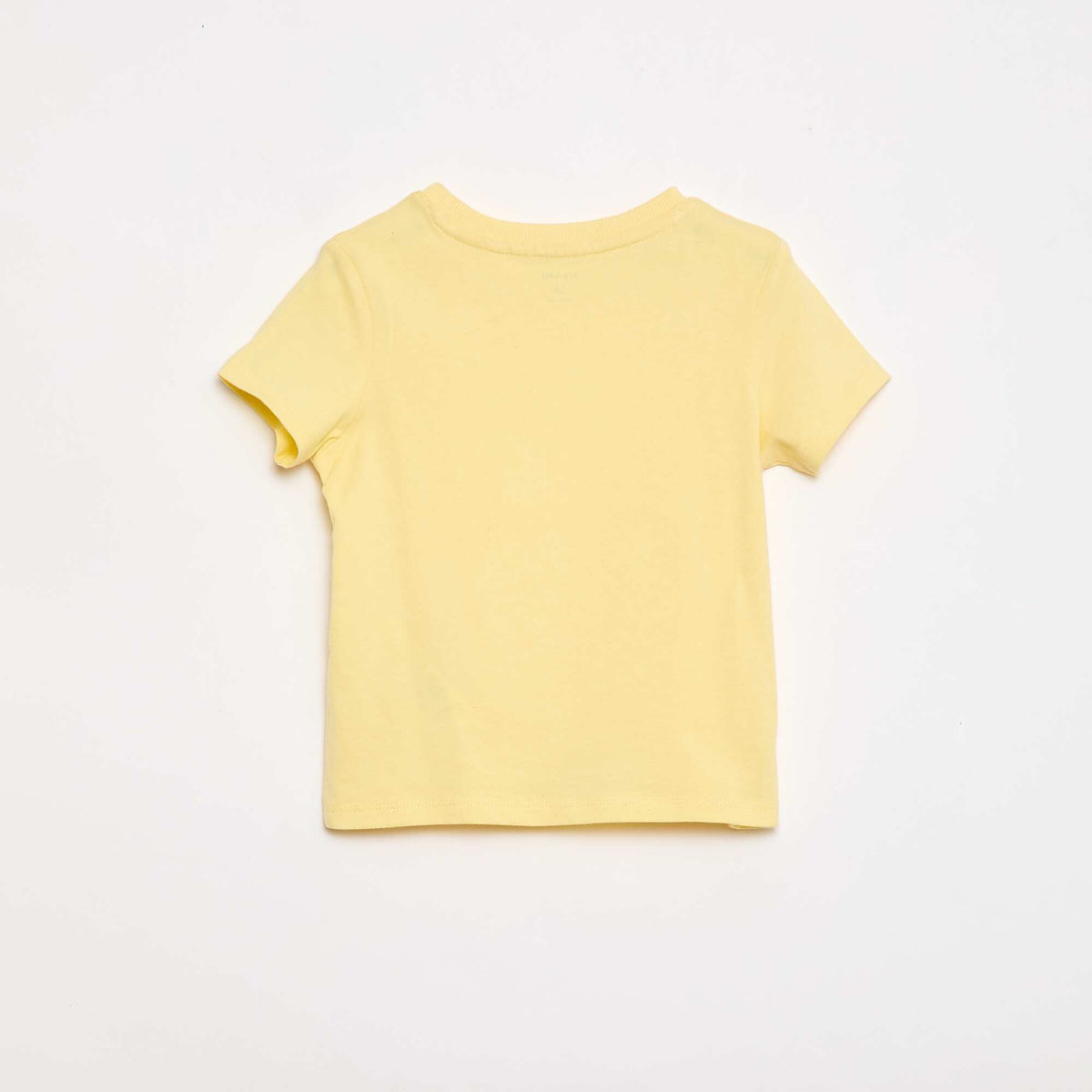 Camiseta lisa de punto de algodón AMARILLO