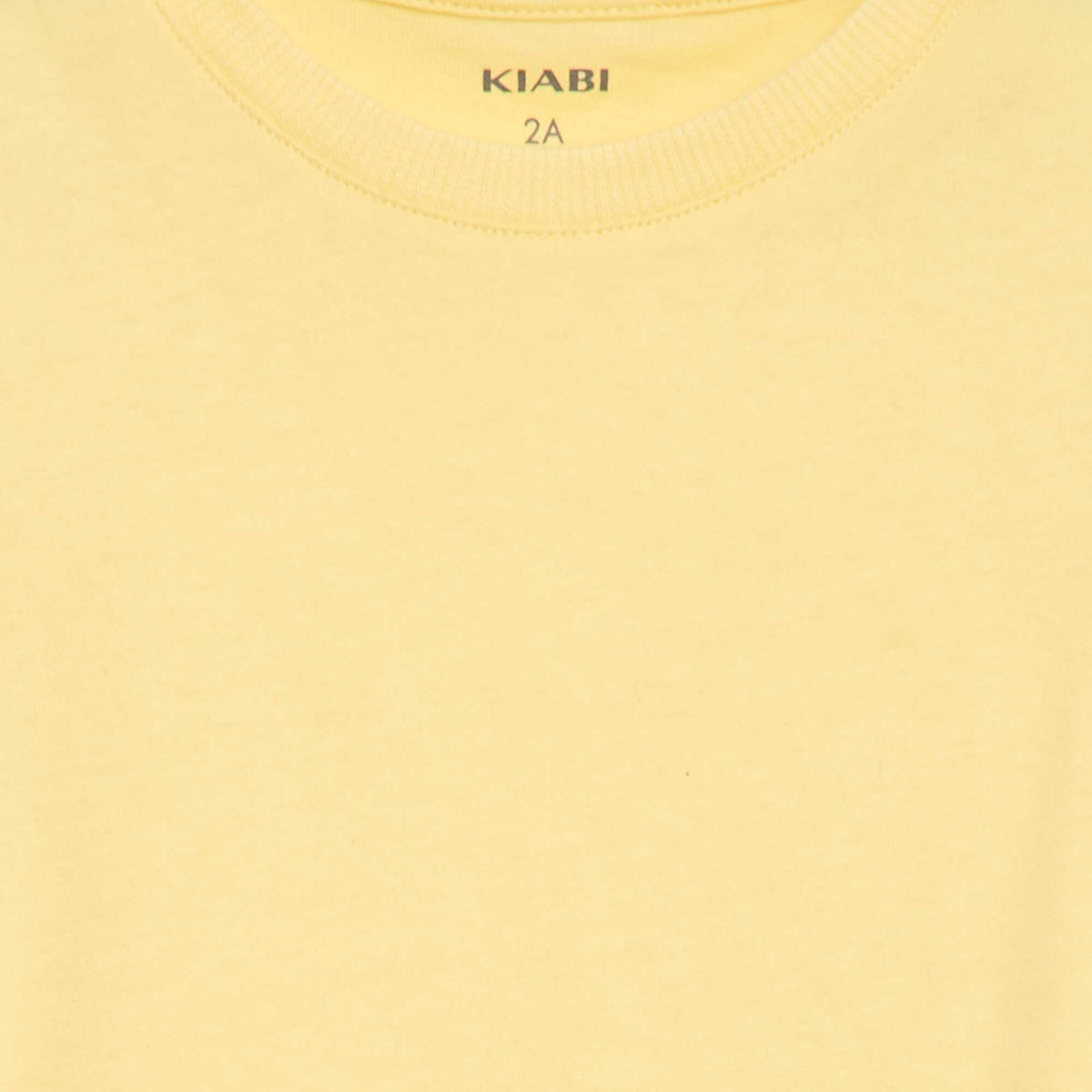 Camiseta lisa de punto de algodón AMARILLO
