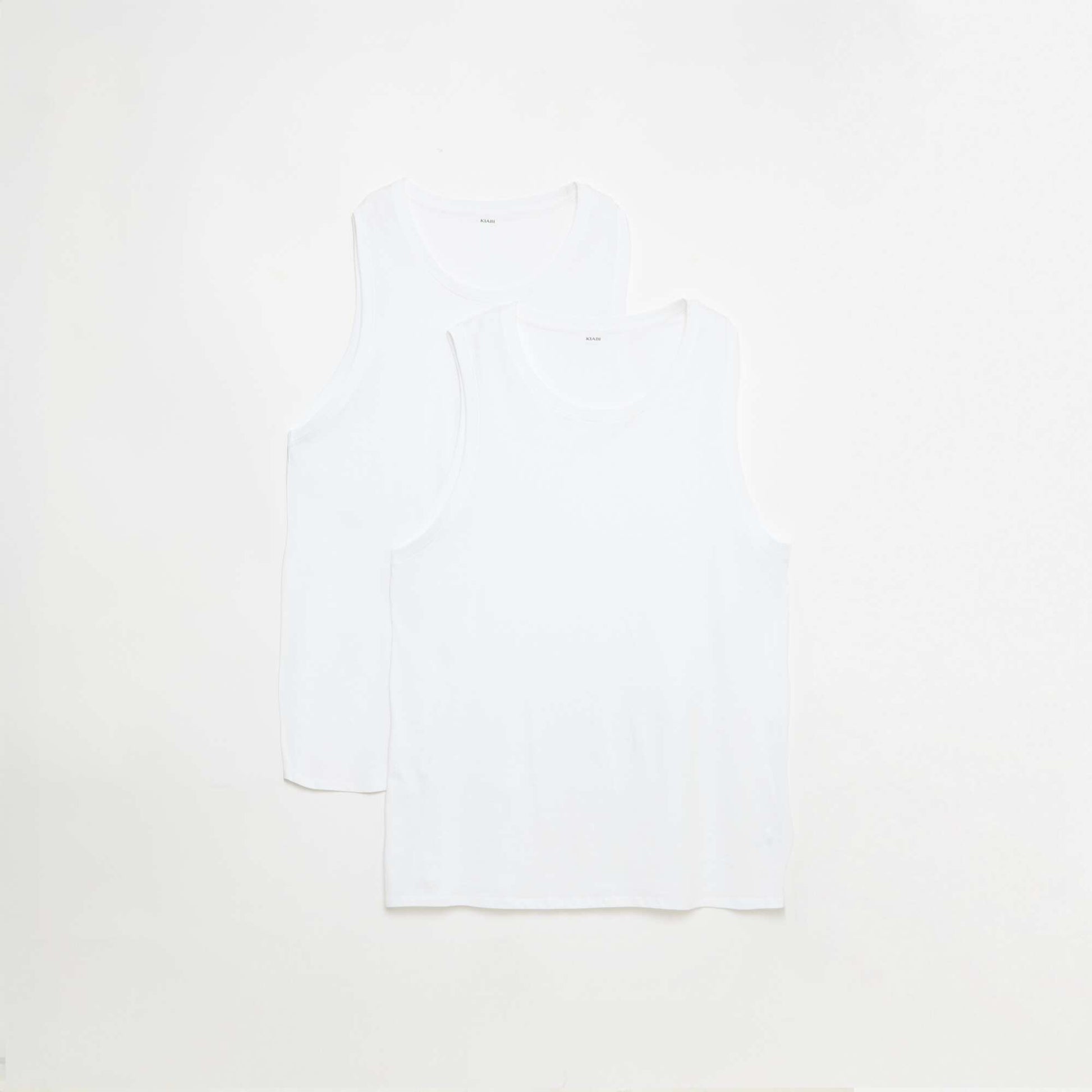 Pack de camisetas de tirantes de punto sweater - 2 unidades BLANCO