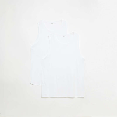 Pack de camisetas de tirantes de punto sweater - 2 unidades BLANCO