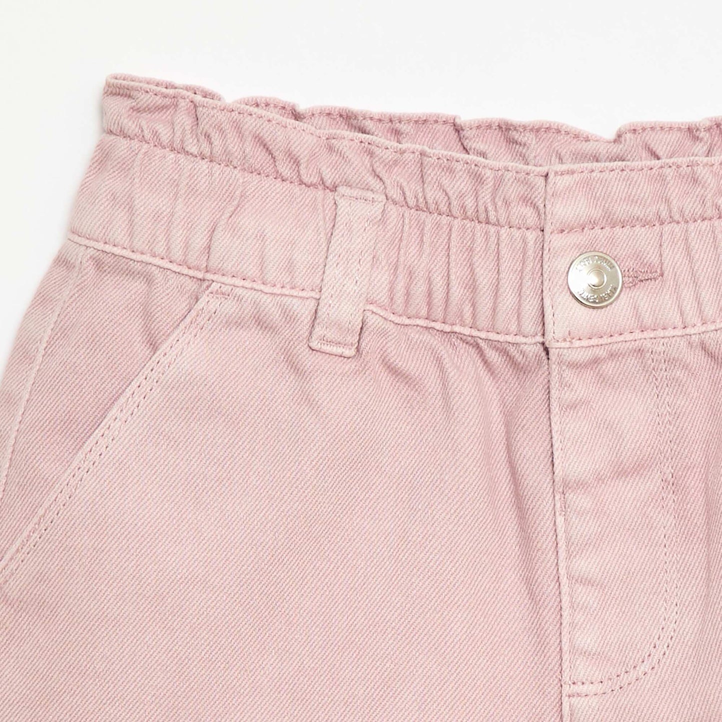 Pantalón corto de sarga liso ROSA