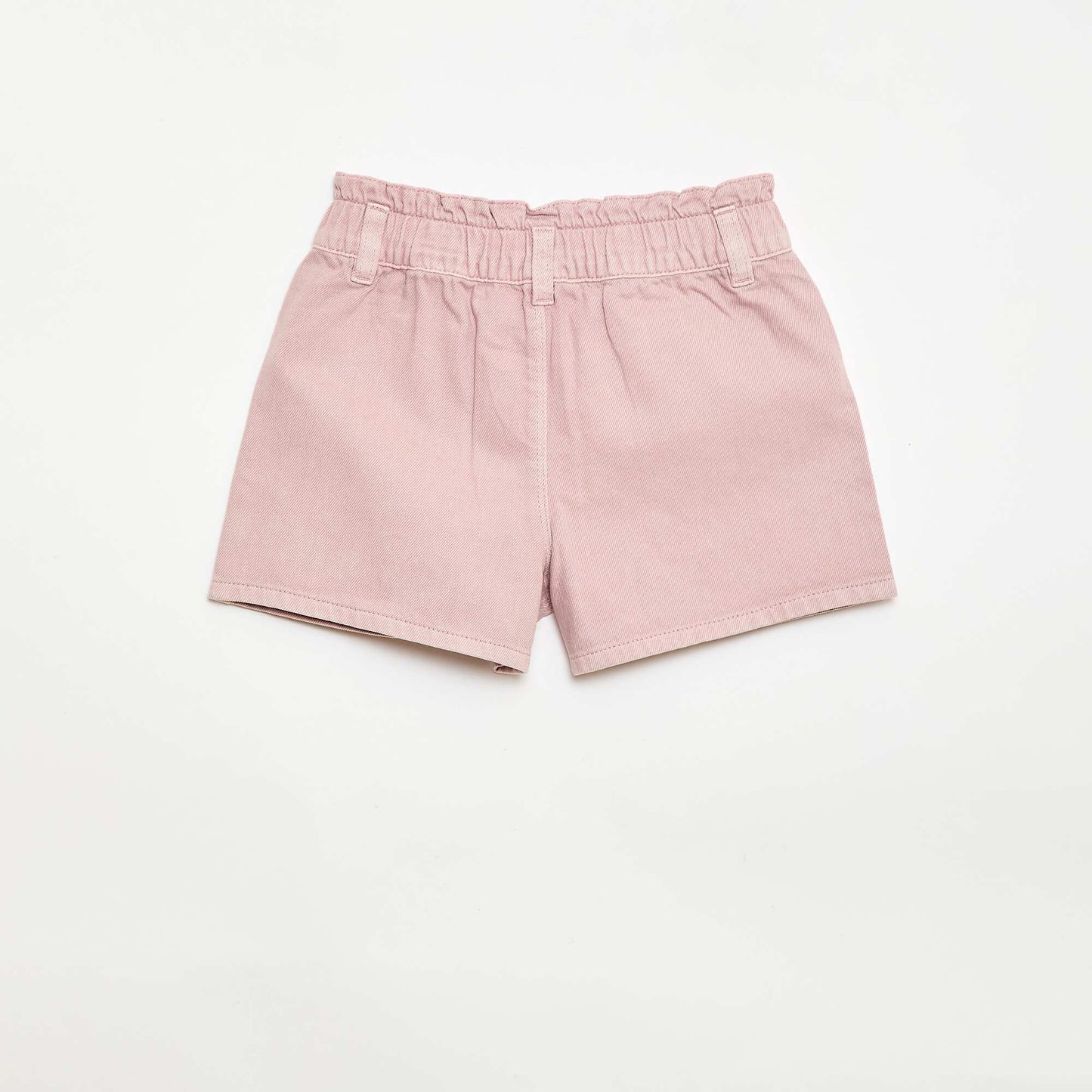Pantalón corto de sarga liso ROSA