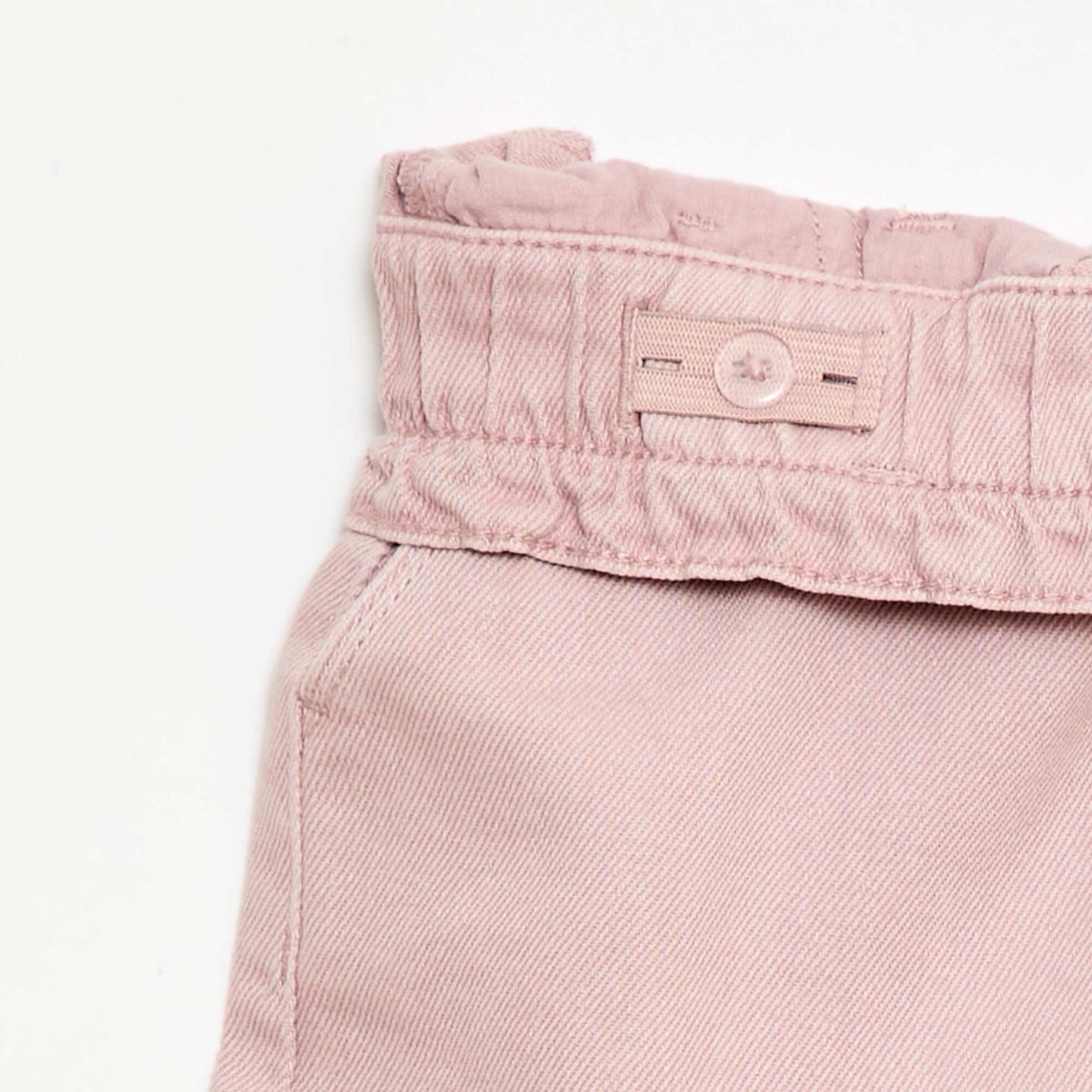 Pantalón corto de sarga liso ROSA