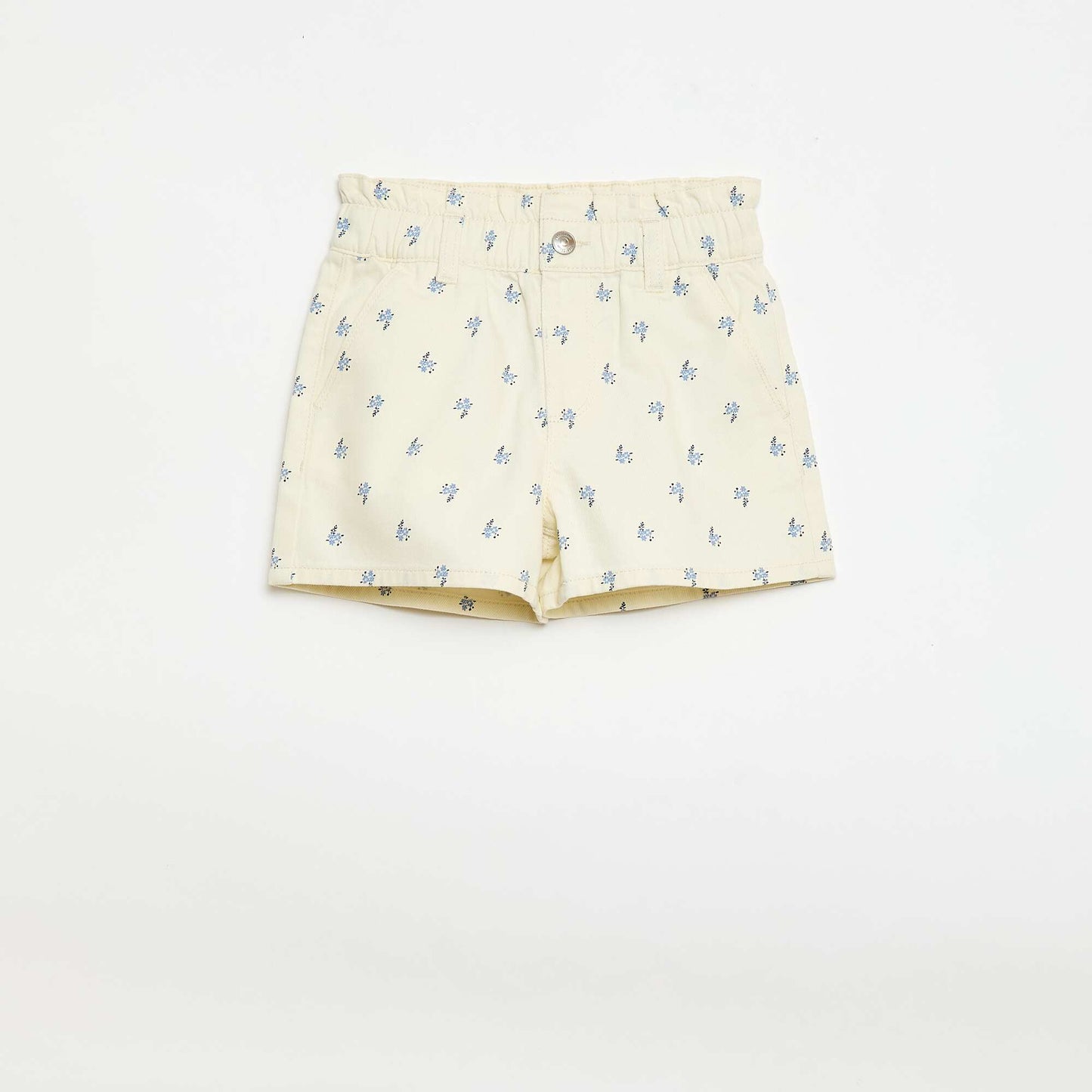 Pantalón corto estampado integral en algodón BEIGE